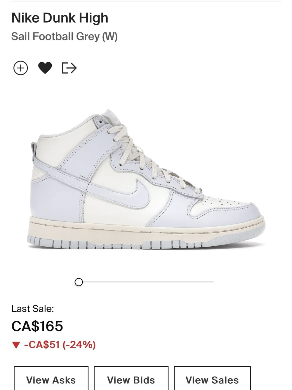 Nike Dunk High Women’s Sneakers in Sail and Football Grey